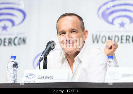 März 31, 2019 - Clark Gregg in der Marvel Agenten von S.h.i.e.l.d Panel während der San Diego Comic-Con präsentiert Wonder-Con 2019 Tag 2 im Anaheim Convention Center in Anaheim, Kalifornien, 30. März 2019 (Bild: © Marissa Carter/ZUMA Draht) Stockfoto