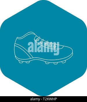 Fußball-Symbol. Überblick Abbildung: fußballschuh Vektor Symbol für Web Stock Vektor