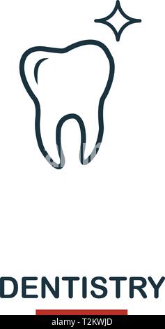 Zahnheilkunde Symbol. Kreative Gestaltung von healthcare icons Collection. Zwei Farbe Zahnheilkunde Symbol für Web Design, Anwendungen, Software, drucken. Stock Vektor