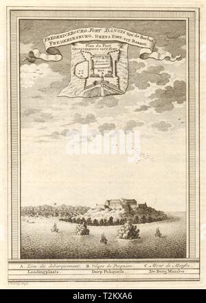 Fort Frederiksborg (später Ft Royal), Amanful Hill, Cape Coast, Ghana SCHLEY 1747 Stockfoto