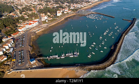 Luftaufnahme von Jard-sur-Mer in der Vendee, Frankreich Stockfoto