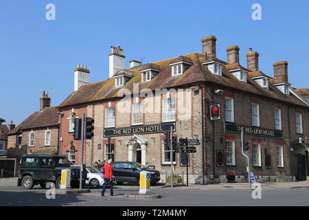 Red Lion Hotel, North Street, Wareham, Isle of Purbeck, Dorset, England, Großbritannien, USA, UK, Europa Stockfoto