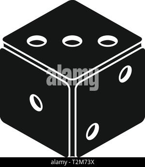 Kleine Würfel Symbol. Einfache Abbildung von kleinen Würfel vektor Symbol für Web Design auf weißem Hintergrund Stock Vektor