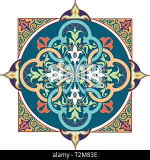 Zusammenfassung nahtlose Muster florales ornament Abbildung: Mandala Stock Vektor