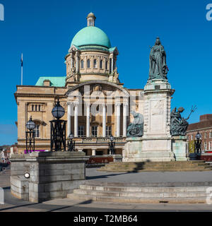 Rathaus, Queen Victoria, Statue, Kingston upon Hull, England Stockfoto