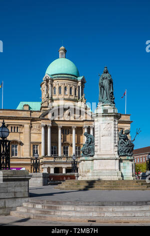 Rathaus, Queen Victoria, Statue, Kingston upon Hull, England Stockfoto