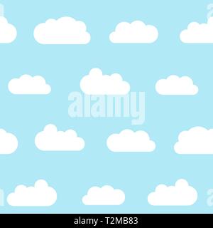 Wolken Hintergrund - nahtlose Cloud Textur vektor Illustration. Stock Vektor