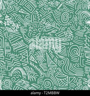 Schrullige doodle Textur - scribble nahtlose Hintergrund Vektor. Stock Vektor