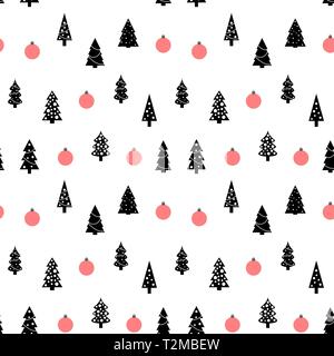 Weihnachten Muster - nahtlose Hintergrund Textur. Weihnachtsbaum Vektor. Stock Vektor