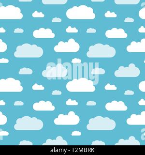 Wolken Hintergrund - nahtlose Cloud Textur vektor Illustration. Stock Vektor