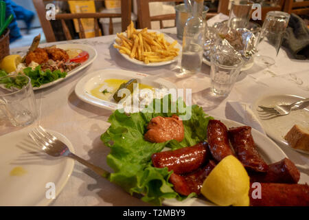 Griechische gegrilltes Fleisch Stockfoto