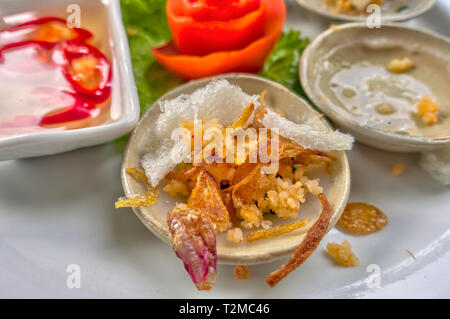 Lokale banh Beo in Hue, Vietnam Stockfoto