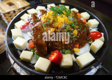 Vietnamesische Huhn Fondue Stockfoto