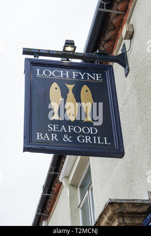 Loch Fyne Seafood Bar und Grill Fish Restaurant im Dorf Knowle in der Nähe von Solihull, West Midlands Stockfoto