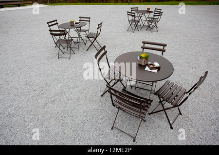 Restaurant im Park, Švicarija - raj V turnom TIVOLIJU, Pod 4, Ljubljana, Slowenien Stockfoto