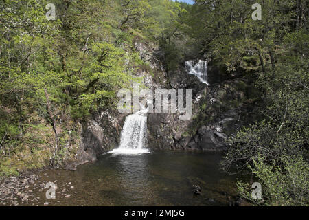Eas-Chia-aig Wasserfall auflesen Chia-AIG und dem Ende des Loch Arkaig Highland Region Schottland Stockfoto