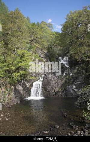 Eas-Chia-aig Wasserfall auflesen Chia-AIG und dem Ende des Loch Arkaig Highland Region Schottland Stockfoto