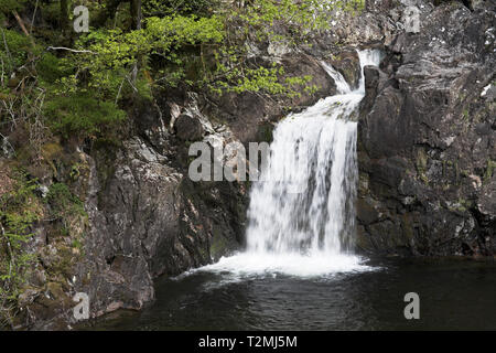 Eas-Chia-aig Wasserfall auflesen Chia-AIG und dem Ende des Loch Arkaig Highland Region Schottland Stockfoto