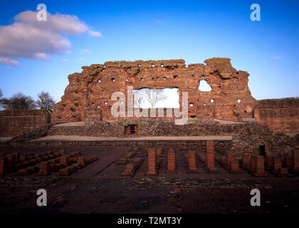 Die Reste der römischen Stadt Wroxeter in Wroxeter, Shropshire, England, UK. Stockfoto