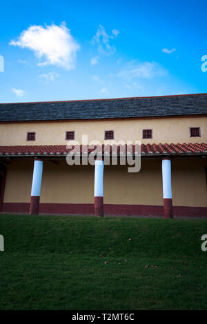 Die Reste der römischen Stadt Wroxeter in Wroxeter, Shropshire, England, UK. Stockfoto