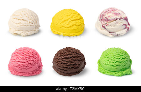 Eis Ball auf weißem Hintergrund Stockfoto