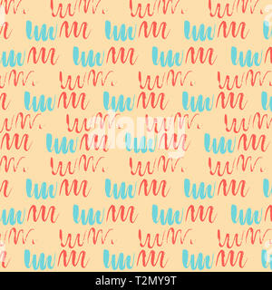 Geometrische abstrakte Pastell mehrfarbige Muster, gelben, blauen und roten Farben Hintergrund, minimalistischen symmetrische Textur Stockfoto