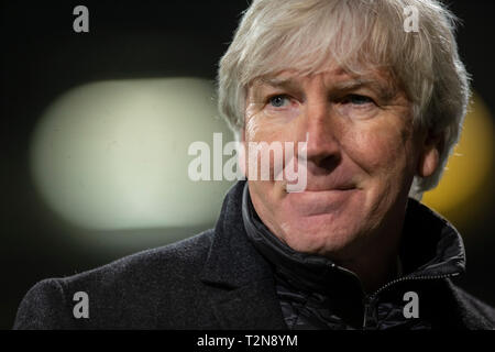 SINT-TRUIDEN, Belgien - April 3th: Marc Brys, Cheftrainer der STVV, während der Jupiler Pro League Play-off 2 Gruppe A Match (Tag 2) zwischen Beerschot und STVV am April 3th, 2019 in Antwerpen Kiel, Belgien. (Foto von Frank Abbeloos/Isosport) Stockfoto
