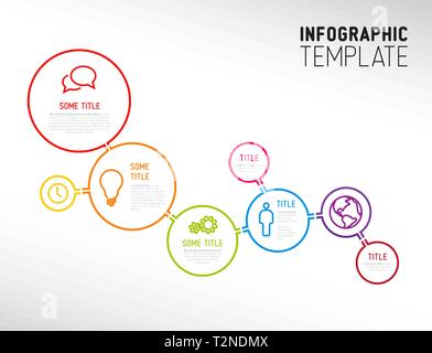 Vektor Infografik Berichtvorlage aus Linien, Kreisen und Symbole gemacht Stock Vektor