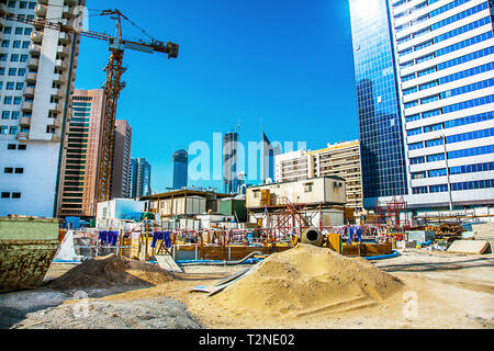 Große Baustelle in Abu Dhabi VAE Stockfoto