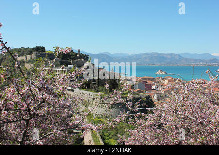 Acronauplia der älteste Teil der Stadt Nafplio in Griechenland Stockfoto