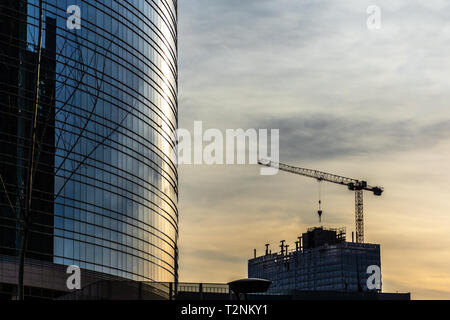 Mailand Skyline mit modernen Wolkenkratzern in Porta Nuova Business District, Italien. Stockfoto