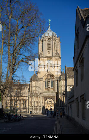 Tom Tower Glockenturm in Oxford, Teil des Christ Church College Gehäuse der Große Tom Bell Stockfoto