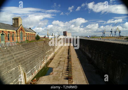 Thompson Graving Dock Belfast, RMS Titanic, Belfast Schiffswerft Stockfoto