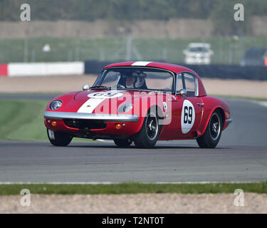 Ross Austin, Lotus Elan 26R, Wachen Trophäe, HSCC, Öffner, Samstag, den 30. März 2019, Donington Park, Rundstrecke, CJM Fotografie, klassische Ca Stockfoto