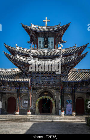 Dali Katholische Kirche, Dali Altstadt, Provinz Yunnan, China Stockfoto