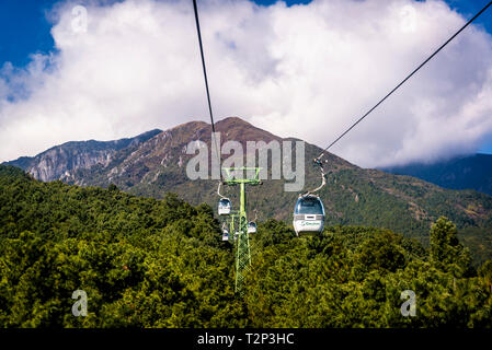 Cangshan Seilbahn am Cangshan nationalen geologischen Park in der Nähe von Dali, Yunnan, China Stockfoto