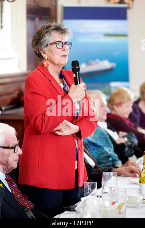 Prue Leith in den Oldie literarische Mittagessen 02.04.19. Stockfoto