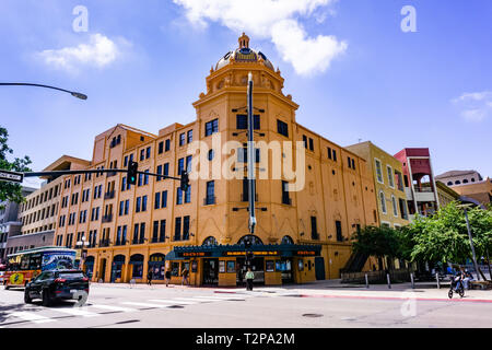 März 19, 2019 San Diego/CA/USA - Balboa Theater im Gaslamp Quarter in der Innenstadt von San Diego Stockfoto