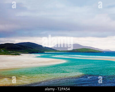 Luskentire Strand auf der Schottischen Isle of Harris Stockfoto