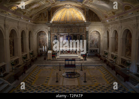 Napoli, die Basilika Santa Maria della Sanità, Interno della Cripta Paleocristiana di accesso alle Catacombe di San Gaudioso Stockfoto