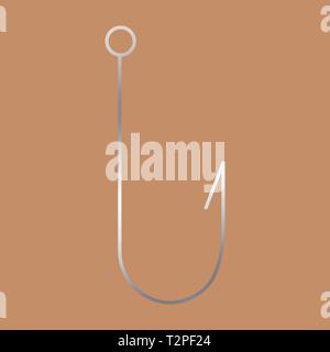 Angeln haken Symbol. Vector Illustration auf farbigen Hintergrund. Stock Vektor