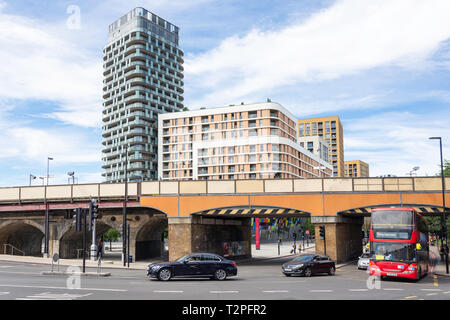 Renaissance Tower und Apartment Komplex von Molesworth Street, Lewisham, London Borough von Lewisham, Greater London, England, Vereinigtes Königreich Stockfoto