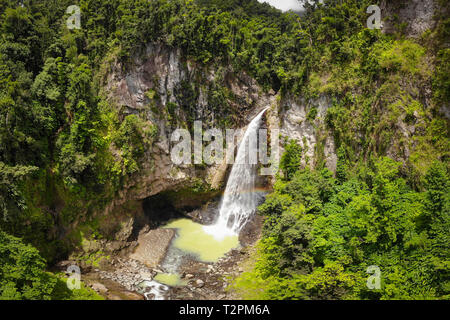 Trafalgar Falls, Morne Trois Pitons Nationalpark, Dominica Stockfoto