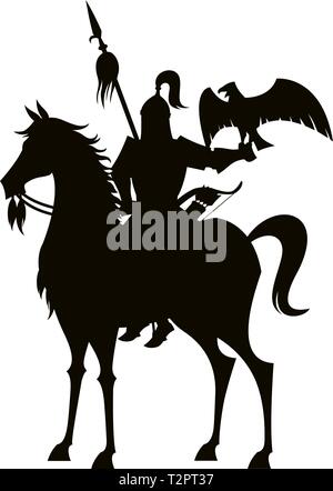 Cartoon illustration of the legendary Mongol Genghis Khan on white background. Stock Vector