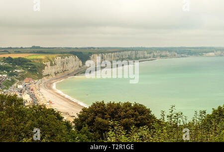 Landschaft in der Nähe von fecamp an der Küste des Ärmelkanals in Normady. Manche, Frankreich Stockfoto