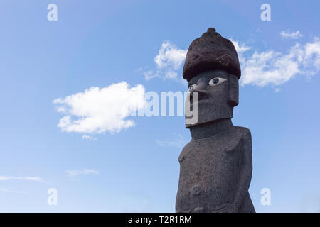 Eine neue Moai - in der Nähe von Hanga Roa - Osterinsel Stockfoto