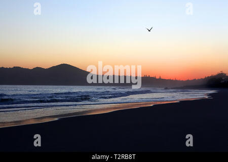 Besuchen sie Australien. Ansichten und Sonnenaufgang scenics von Australien. Byron Bay in New South Wales und Australiens östlichsten Punkt. Stockfoto