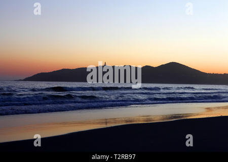 Besuchen sie Australien. Ansichten und Sonnenaufgang scenics von Australien. Byron Bay in New South Wales und Australiens östlichsten Punkt. Stockfoto