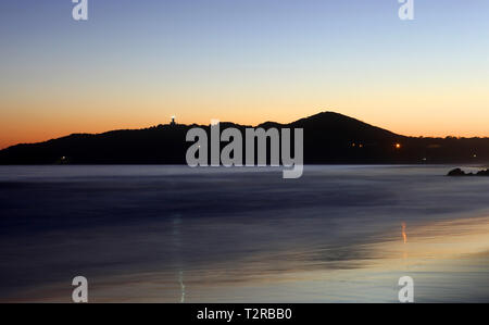 Besuchen sie Australien. Ansichten und Sonnenaufgang scenics von Australien. Byron Bay in New South Wales und Australiens östlichsten Punkt. Stockfoto