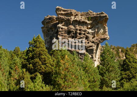 Felsformationen in Caleufu Fluss, Neuquen, Patagonien Argentinien Stockfoto